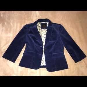 blue corduroy women’s blazer